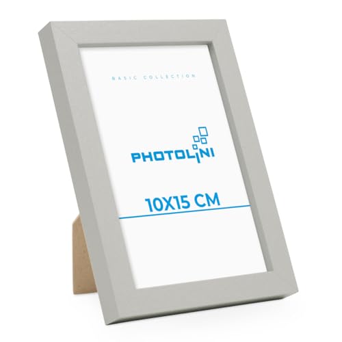 PHOTOLINI Bilderrahmen 10x15 Silber MDF-Holz Poster-Rahmen, bruchsicheres Acrylglas, zum Aufhängen & Aufstellen, extra Zubehör - für Fotos & Poster PHOTOLINI Bilderrahmen 10x15 Silber MDF-Holz Poster-Rahmen, bruchsicheres Acrylglas, zum Aufhängen & Aufstellen, extra Zubehör - für Fotos & Poster von PHOTOLINI