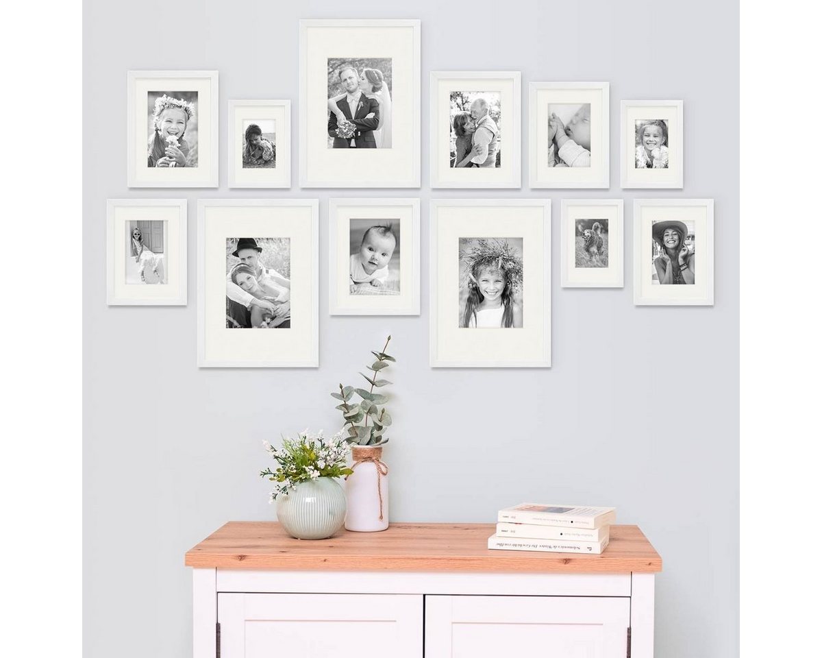 PHOTOLINI Bilderrahmen 12er Set Echtholz 10x15 bis 21x30 cm mit Passepartout, Acrylglas, (12 Rahmen), für Portraits und Aufnahmen Ihrer schönsten Momente PHOTOLINI Bilderrahmen 12er Set Echtholz 10x15 bis 21x30 cm mit Passepartout, Acrylglas, (12 Rahmen), für Portraits und Aufnahmen Ihrer schönsten Momente von PHOTOLINI