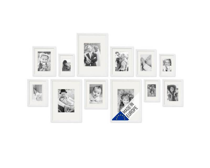PHOTOLINI Bilderrahmen 12er Set Echtholz 10x15 bis 21x30 cm mit Passepartout, Acrylglas, (12 Rahmen), für Portraits und Aufnahmen Ihrer schönsten Momente PHOTOLINI Bilderrahmen 12er Set Echtholz 10x15 bis 21x30 cm mit Passepartout, Acrylglas, (12 Rahmen), für Portraits und Aufnahmen Ihrer schönsten Momente von PHOTOLINI