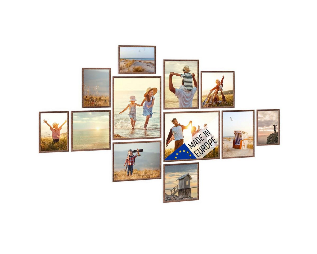 PHOTOLINI Bilderrahmen 12er Set Echtholz-Rahmen schmal, mit Acrylglas, 21x30 bis 40x50 cm PHOTOLINI Bilderrahmen 12er Set Echtholz-Rahmen schmal, mit Acrylglas, 21x30 bis 40x50 cm von PHOTOLINI