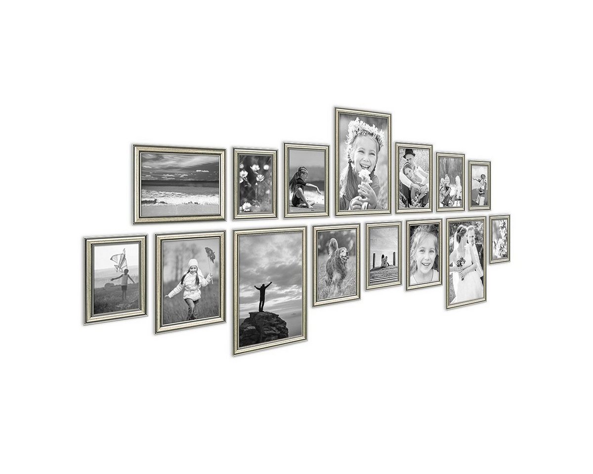 PHOTOLINI Bilderrahmen 15er Set Kunststoff-Rahmen eleganter Barock-Stil 10x15 bis 21x30 cm PHOTOLINI Bilderrahmen 15er Set Kunststoff-Rahmen eleganter Barock-Stil 10x15 bis 21x30 cm von PHOTOLINI