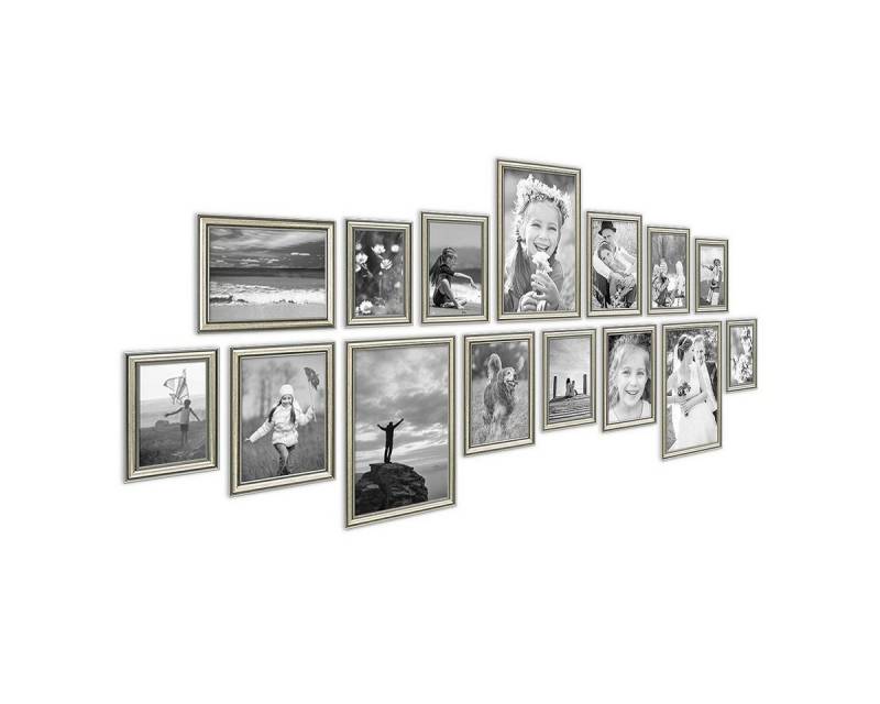PHOTOLINI Bilderrahmen 15er Set Kunststoff-Rahmen eleganter Barock-Stil 10x15 bis 21x30 cm PHOTOLINI Bilderrahmen 15er Set Kunststoff-Rahmen eleganter Barock-Stil 10x15 bis 21x30 cm von PHOTOLINI