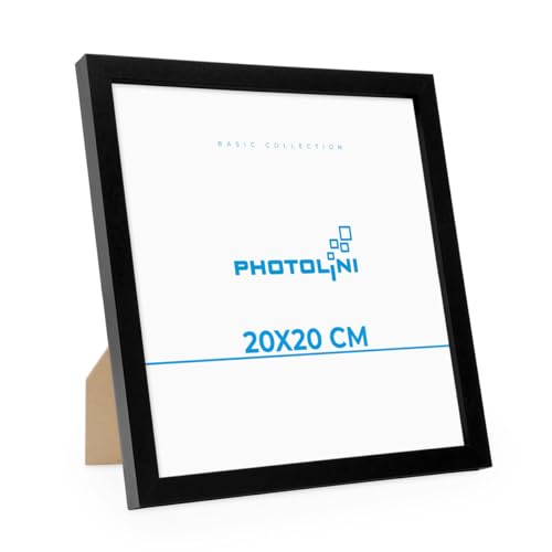PHOTOLINI Bilderrahmen 20x20 Schwarz MDF-Holz Poster-Rahmen, bruchsicheres Acrylglas, zum Aufhängen & Aufstellen, extra Zubehör - für Fotos & Poster PHOTOLINI Bilderrahmen 20x20 Schwarz MDF-Holz Poster-Rahmen, bruchsicheres Acrylglas, zum Aufhängen & Aufstellen, extra Zubehör - für Fotos & Poster von PHOTOLINI
