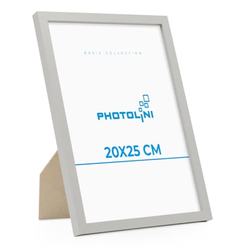 PHOTOLINI Bilderrahmen 20x25 Silber MDF-Holz Poster-Rahmen, bruchsicheres Acrylglas, zum Aufhängen & Aufstellen, extra Zubehör - für Fotos & Poster PHOTOLINI Bilderrahmen 20x25 Silber MDF-Holz Poster-Rahmen, bruchsicheres Acrylglas, zum Aufhängen & Aufstellen, extra Zubehör - für Fotos & Poster von PHOTOLINI
