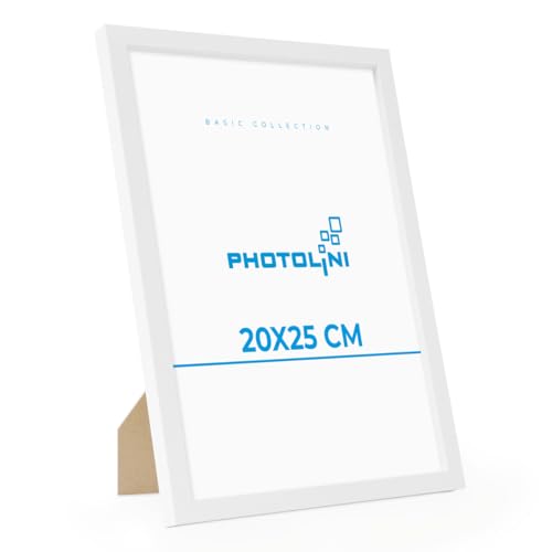 PHOTOLINI Bilderrahmen 20x25 Weiß MDF-Holz Poster-Rahmen, bruchsicheres Acrylglas, zum Aufhängen & Aufstellen, extra Zubehör - für Fotos & Poster PHOTOLINI Bilderrahmen 20x25 Weiß MDF-Holz Poster-Rahmen, bruchsicheres Acrylglas, zum Aufhängen & Aufstellen, extra Zubehör - für Fotos & Poster von PHOTOLINI