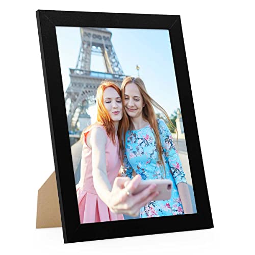 PHOTOLINI Bilderrahmen A4 Schwarz Holz MDF, breiter DIN A4 Bilderrahmen 21x30, Bilder Rahmen 21x30 din a 4 mit Acrylglas, picture frame zum Aufhängen & Aufstellen, Bilder Rahmen 30x21 mit Zubehör PHOTOLINI Bilderrahmen A4 Schwarz Holz MDF, breiter DIN A4 Bilderrahmen 21x30, Bilder Rahmen 21x30 din a 4 mit Acrylglas, picture frame zum Aufhängen & Aufstellen, Bilder Rahmen 30x21 mit Zubehör von PHOTOLINI