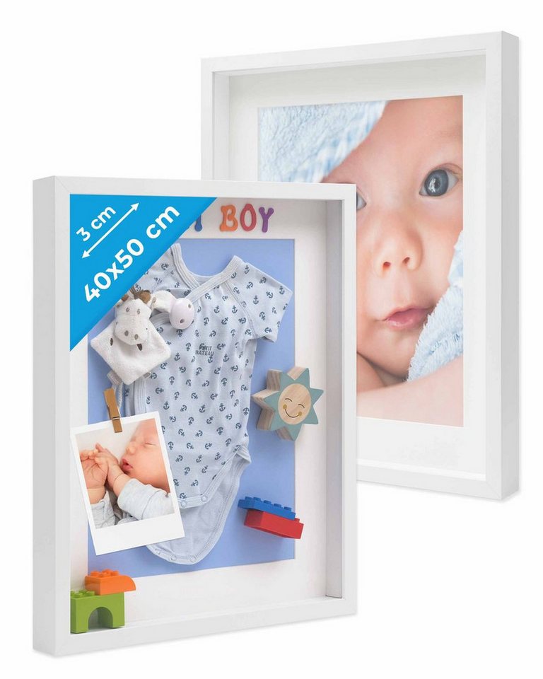 PHOTOLINI Bilderrahmen 2er Set 3D-Rahmen mit Passepartout / für Objekte bis 3 cm Tiefe PHOTOLINI Bilderrahmen 2er Set 3D-Rahmen mit Passepartout / für Objekte bis 3 cm Tiefe von PHOTOLINI