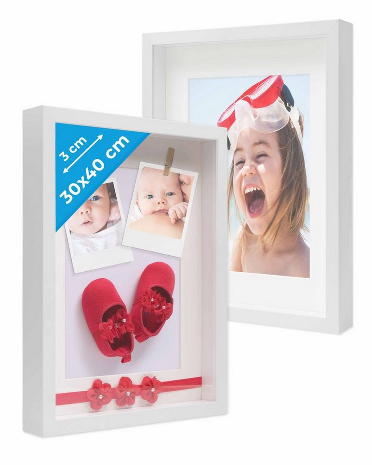 PHOTOLINI Bilderrahmen 2er Set 3D-Rahmen mit Passepartout / für Objekte bis 3 cm Tiefe PHOTOLINI Bilderrahmen 2er Set 3D-Rahmen mit Passepartout / für Objekte bis 3 cm Tiefe von PHOTOLINI
