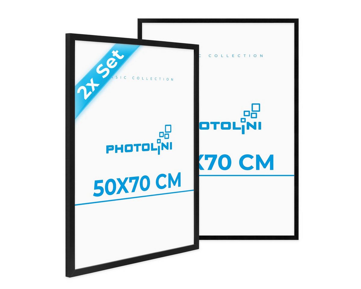 PHOTOLINI Bilderrahmen 2er Set 50x70 cm, stabiles MDF-Holz, mit Acrylglas, extra Zubehör PHOTOLINI Bilderrahmen 2er Set 50x70 cm, stabiles MDF-Holz, mit Acrylglas, extra Zubehör von PHOTOLINI
