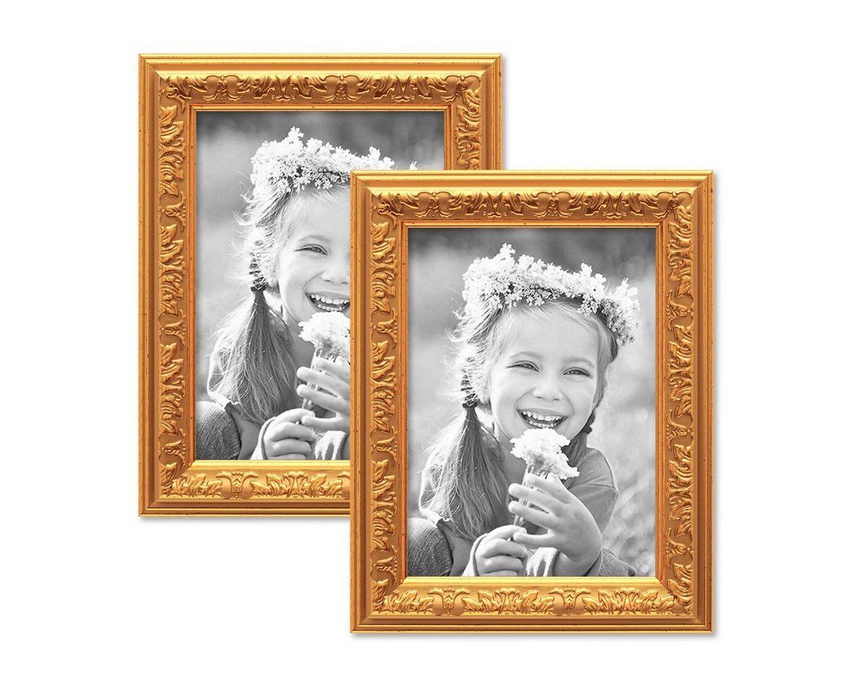 PHOTOLINI Bilderrahmen 2er Set Kunststoff-Rahmen im nostalgischen Ornament-Design PHOTOLINI Bilderrahmen 2er Set Kunststoff-Rahmen im nostalgischen Ornament-Design von PHOTOLINI
