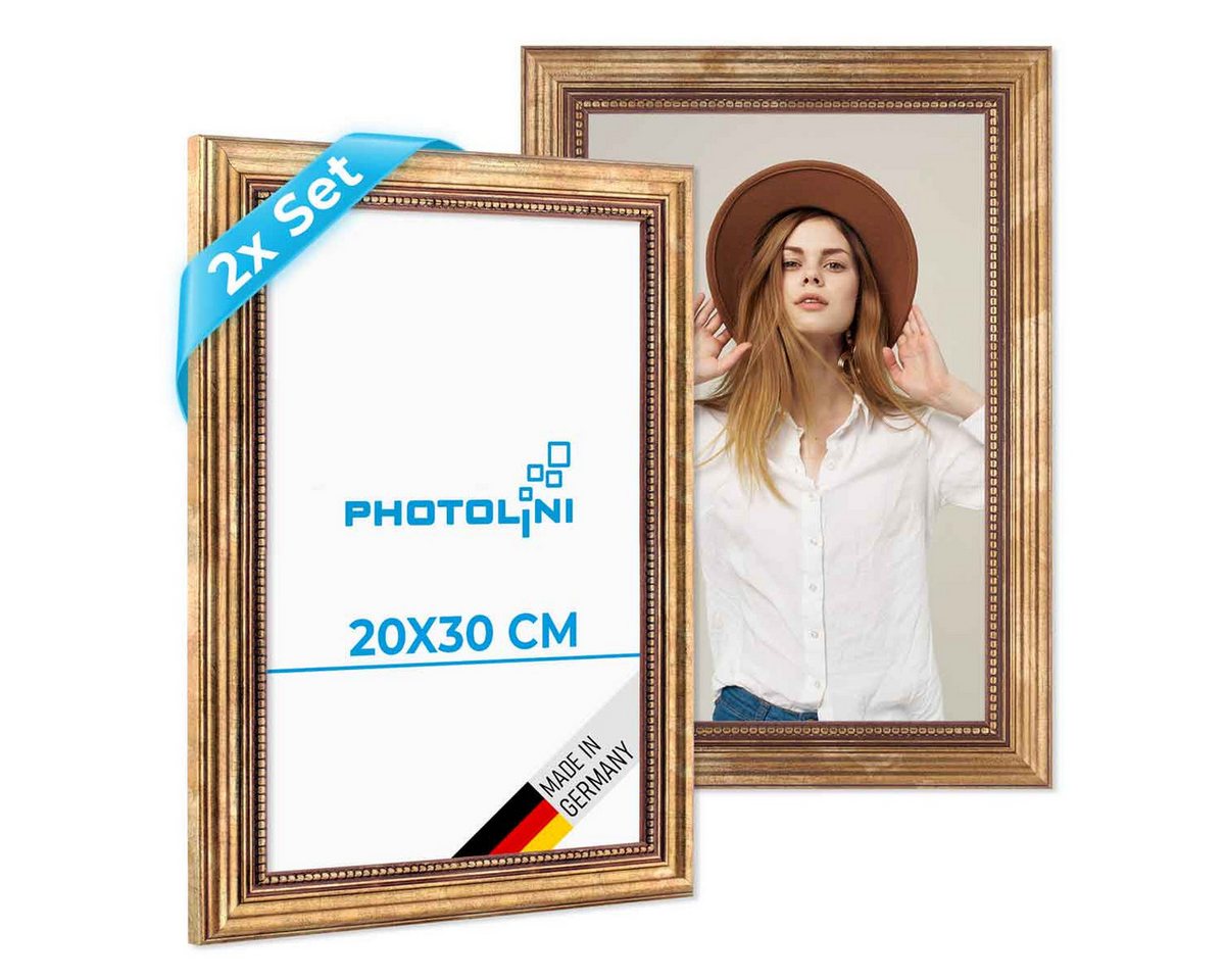 PHOTOLINI Bilderrahmen 2er Set Massivholz-Rahmen im edlen Barock-Design PHOTOLINI Bilderrahmen 2er Set Massivholz-Rahmen im edlen Barock-Design von PHOTOLINI