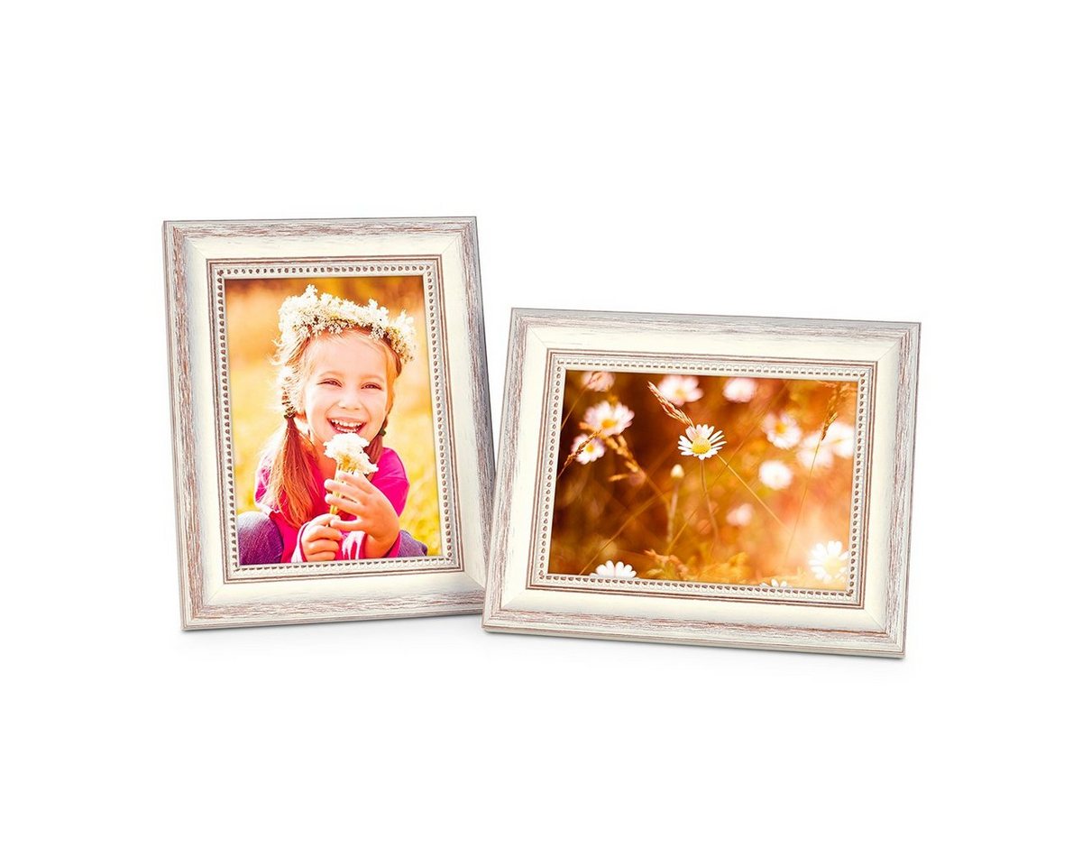 PHOTOLINI Bilderrahmen 2er Set im Shabby-Chic Landhaus-Stil Massivholz PHOTOLINI Bilderrahmen 2er Set im Shabby-Chic Landhaus-Stil Massivholz von PHOTOLINI