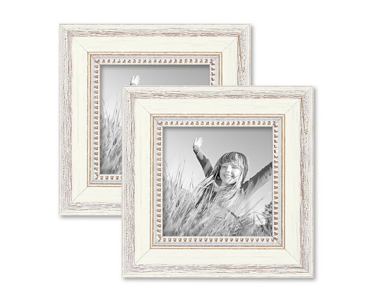 PHOTOLINI Bilderrahmen 2er Set im Shabby-Chic Landhaus-Stil Massivholz PHOTOLINI Bilderrahmen 2er Set im Shabby-Chic Landhaus-Stil Massivholz von PHOTOLINI