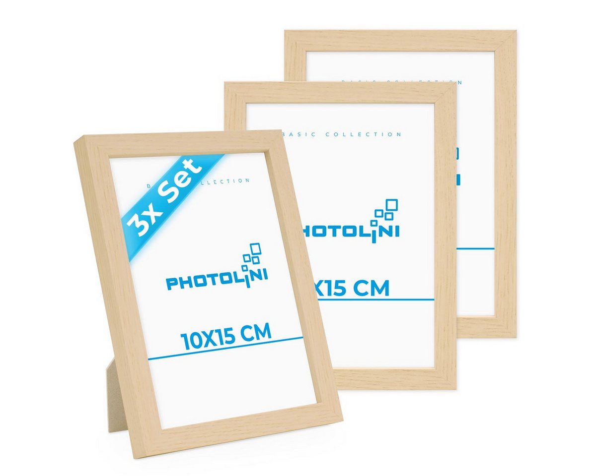 PHOTOLINI Bilderrahmen 3er Set, stabiles MDF-Holz, mit Acrylglas, extra Zubehör PHOTOLINI Bilderrahmen 3er Set, stabiles MDF-Holz, mit Acrylglas, extra Zubehör von PHOTOLINI