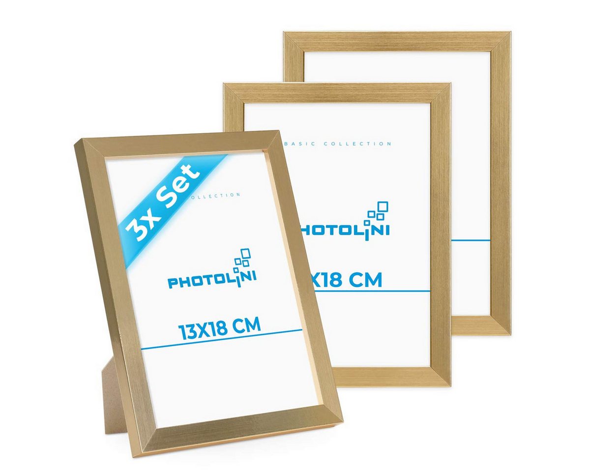 PHOTOLINI Bilderrahmen 3er Set, stabiles MDF-Holz, mit Acrylglas, extra Zubehör PHOTOLINI Bilderrahmen 3er Set, stabiles MDF-Holz, mit Acrylglas, extra Zubehör von PHOTOLINI