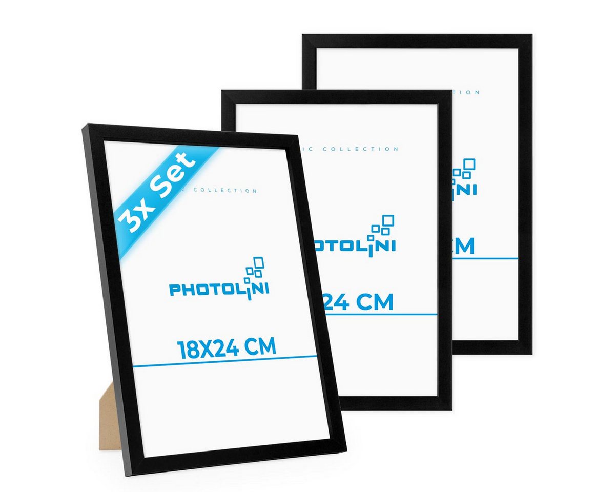 PHOTOLINI Bilderrahmen 3er Set, stabiles MDF-Holz, mit Acrylglas, extra Zubehör PHOTOLINI Bilderrahmen 3er Set, stabiles MDF-Holz, mit Acrylglas, extra Zubehör von PHOTOLINI