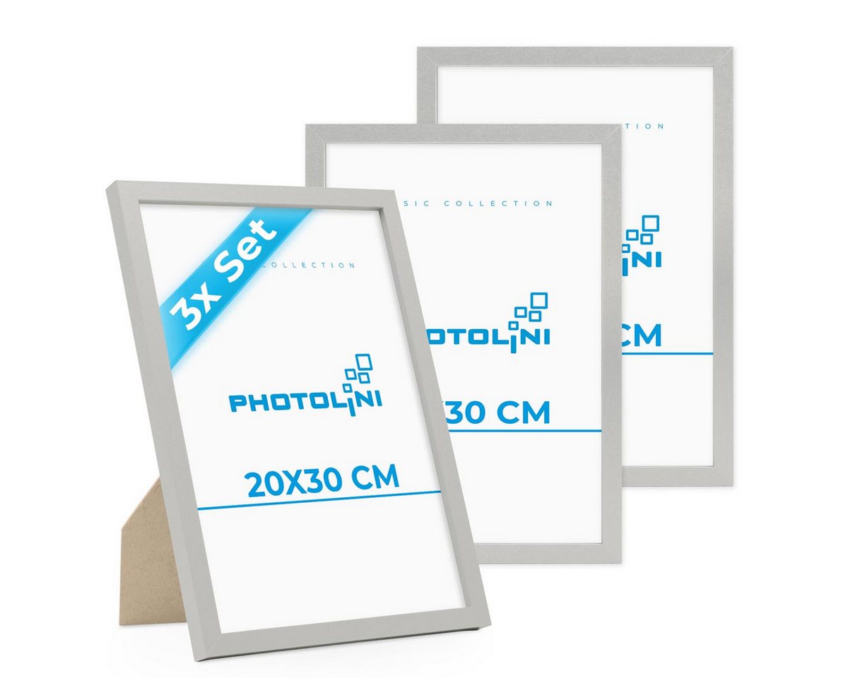 PHOTOLINI Bilderrahmen 3er Set, stabiles MDF-Holz, mit Acrylglas, extra Zubehör PHOTOLINI Bilderrahmen 3er Set, stabiles MDF-Holz, mit Acrylglas, extra Zubehör von PHOTOLINI