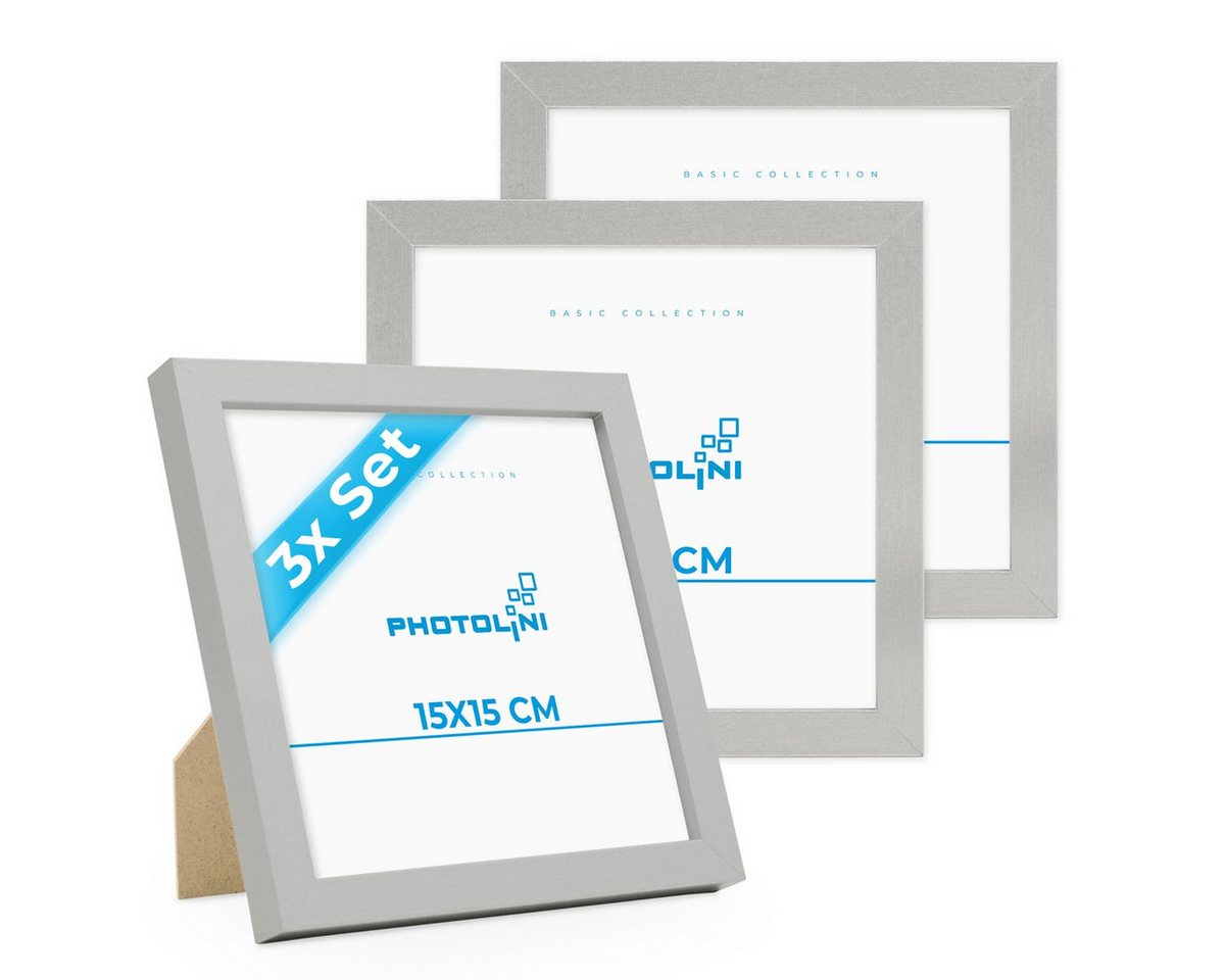 PHOTOLINI Bilderrahmen 3er Set, stabiles MDF-Holz, mit Acrylglas, extra Zubehör PHOTOLINI Bilderrahmen 3er Set, stabiles MDF-Holz, mit Acrylglas, extra Zubehör von PHOTOLINI