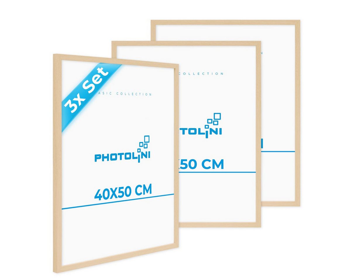PHOTOLINI Bilderrahmen 3er Set, stabiles MDF-Holz, mit Acrylglas, extra Zubehör PHOTOLINI Bilderrahmen 3er Set, stabiles MDF-Holz, mit Acrylglas, extra Zubehör von PHOTOLINI