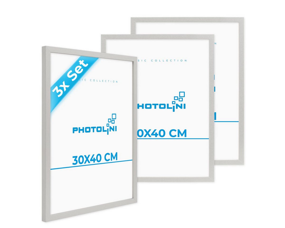 PHOTOLINI Bilderrahmen 3er Set, stabiles MDF-Holz, mit Acrylglas, extra Zubehör PHOTOLINI Bilderrahmen 3er Set, stabiles MDF-Holz, mit Acrylglas, extra Zubehör von PHOTOLINI