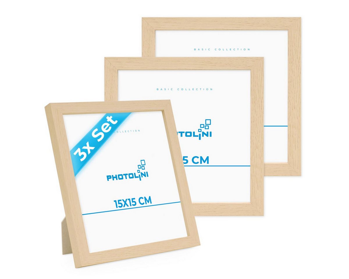 PHOTOLINI Bilderrahmen 3er Set, stabiles MDF-Holz, mit Acrylglas, extra Zubehör PHOTOLINI Bilderrahmen 3er Set, stabiles MDF-Holz, mit Acrylglas, extra Zubehör von PHOTOLINI