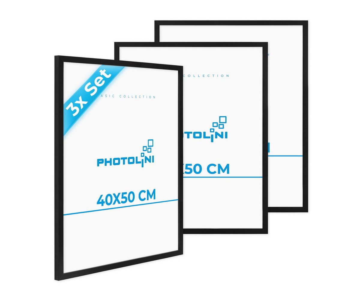PHOTOLINI Bilderrahmen 3er Set, stabiles MDF-Holz, mit Acrylglas, extra Zubehör PHOTOLINI Bilderrahmen 3er Set, stabiles MDF-Holz, mit Acrylglas, extra Zubehör von PHOTOLINI