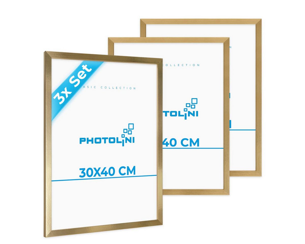 PHOTOLINI Bilderrahmen 3er Set, stabiles MDF-Holz, mit Acrylglas, extra Zubehör PHOTOLINI Bilderrahmen 3er Set, stabiles MDF-Holz, mit Acrylglas, extra Zubehör von PHOTOLINI