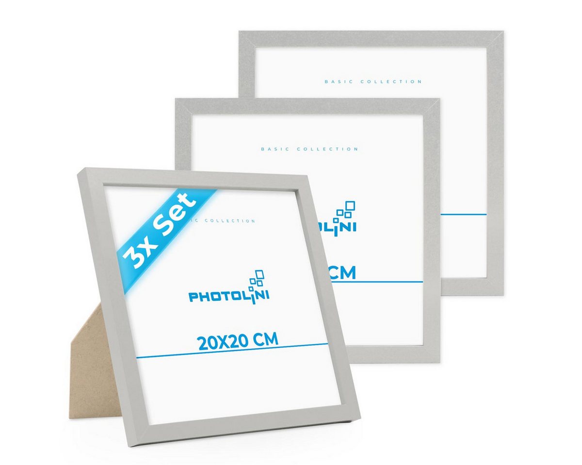 PHOTOLINI Bilderrahmen 3er Set, stabiles MDF-Holz, mit Acrylglas, extra Zubehör PHOTOLINI Bilderrahmen 3er Set, stabiles MDF-Holz, mit Acrylglas, extra Zubehör von PHOTOLINI