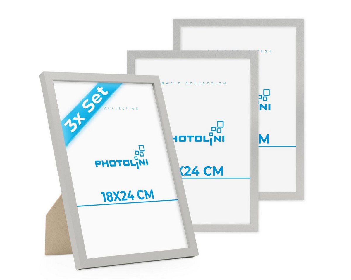PHOTOLINI Bilderrahmen 3er Set, stabiles MDF-Holz, mit Acrylglas, extra Zubehör PHOTOLINI Bilderrahmen 3er Set, stabiles MDF-Holz, mit Acrylglas, extra Zubehör von PHOTOLINI