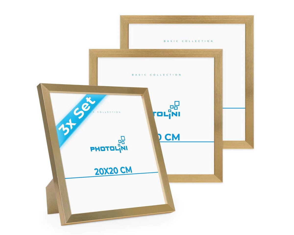 PHOTOLINI Bilderrahmen 3er Set, stabiles MDF-Holz, mit Acrylglas, extra Zubehör PHOTOLINI Bilderrahmen 3er Set, stabiles MDF-Holz, mit Acrylglas, extra Zubehör von PHOTOLINI