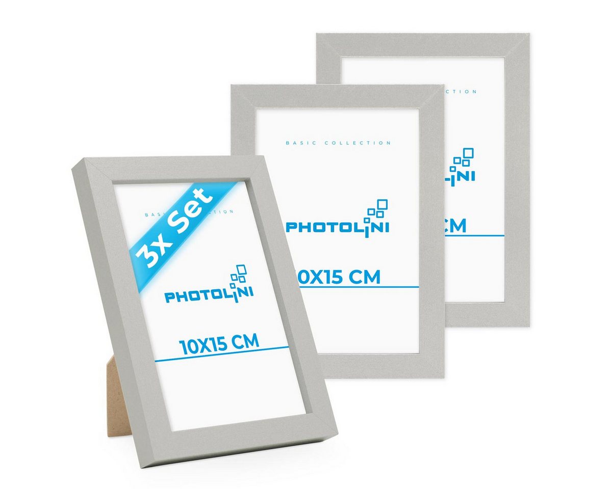 PHOTOLINI Bilderrahmen 3er Set, stabiles MDF-Holz, mit Acrylglas, extra Zubehör PHOTOLINI Bilderrahmen 3er Set, stabiles MDF-Holz, mit Acrylglas, extra Zubehör von PHOTOLINI