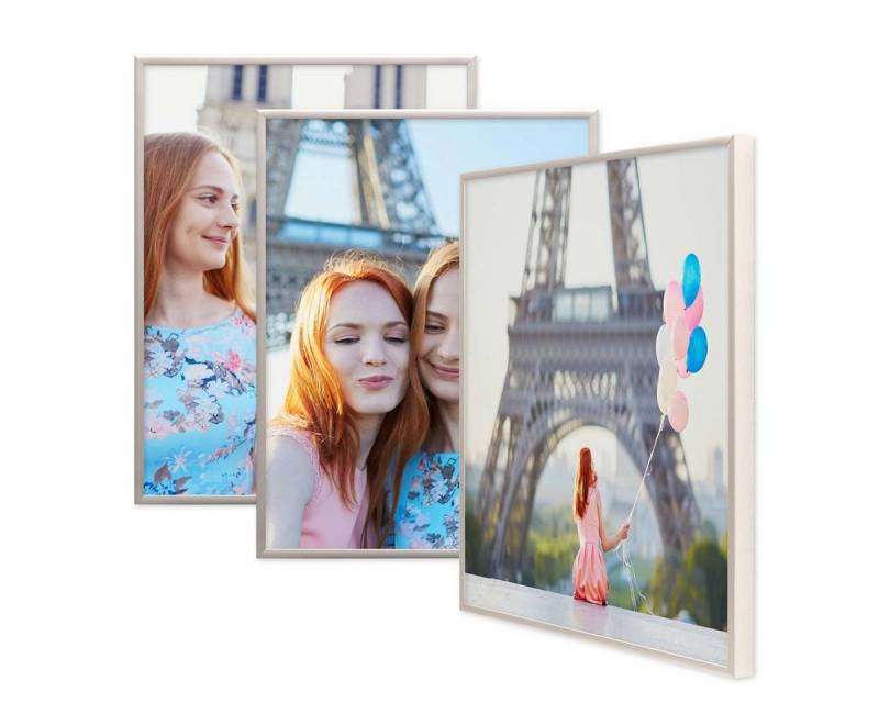PHOTOLINI Bilderrahmen 3er Set Aluminium Modern Schmal PHOTOLINI Bilderrahmen 3er Set Aluminium Modern Schmal von PHOTOLINI