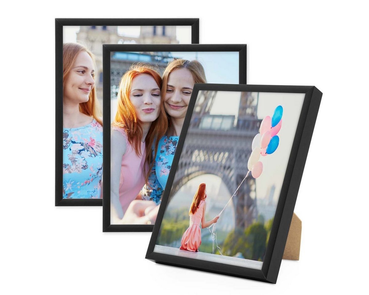 PHOTOLINI Bilderrahmen 3er Set Aluminium Modern Schmal von PHOTOLINI