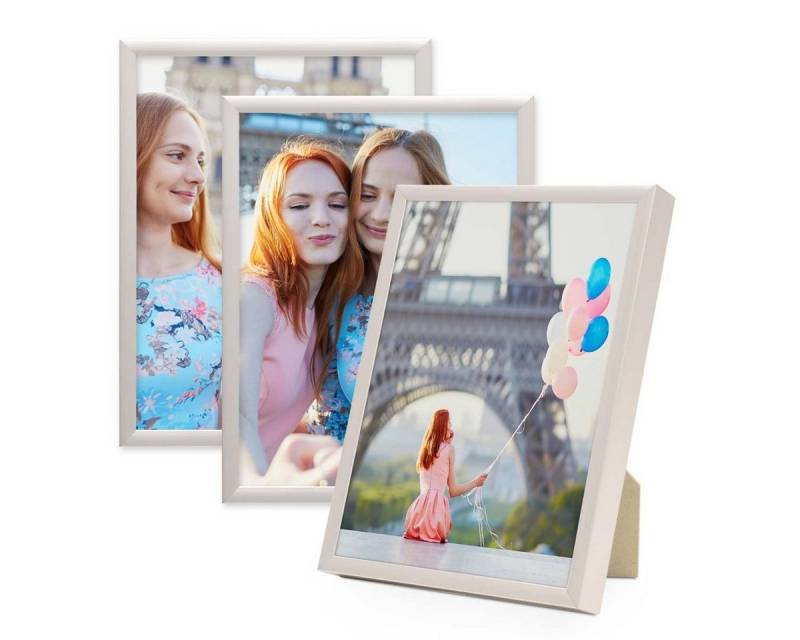 PHOTOLINI Bilderrahmen 3er Set Aluminium Modern Schmal PHOTOLINI Bilderrahmen 3er Set Aluminium Modern Schmal von PHOTOLINI