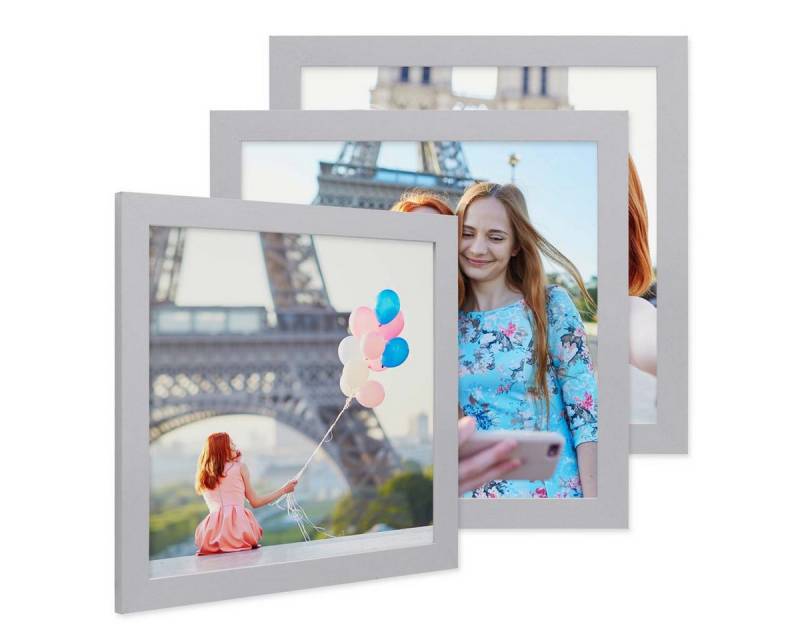 PHOTOLINI Bilderrahmen 3er Set breite Rahmen, extra Zubehör, (3er Set), im modernen Stil für Ihre stilvolle Wanddekoration von PHOTOLINI