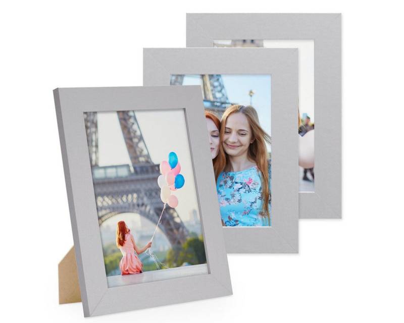 PHOTOLINI Bilderrahmen 3er Set breite Rahmen, extra Zubehör, (3er Set), im modernen Stil für Ihre stilvolle Wanddekoration von PHOTOLINI