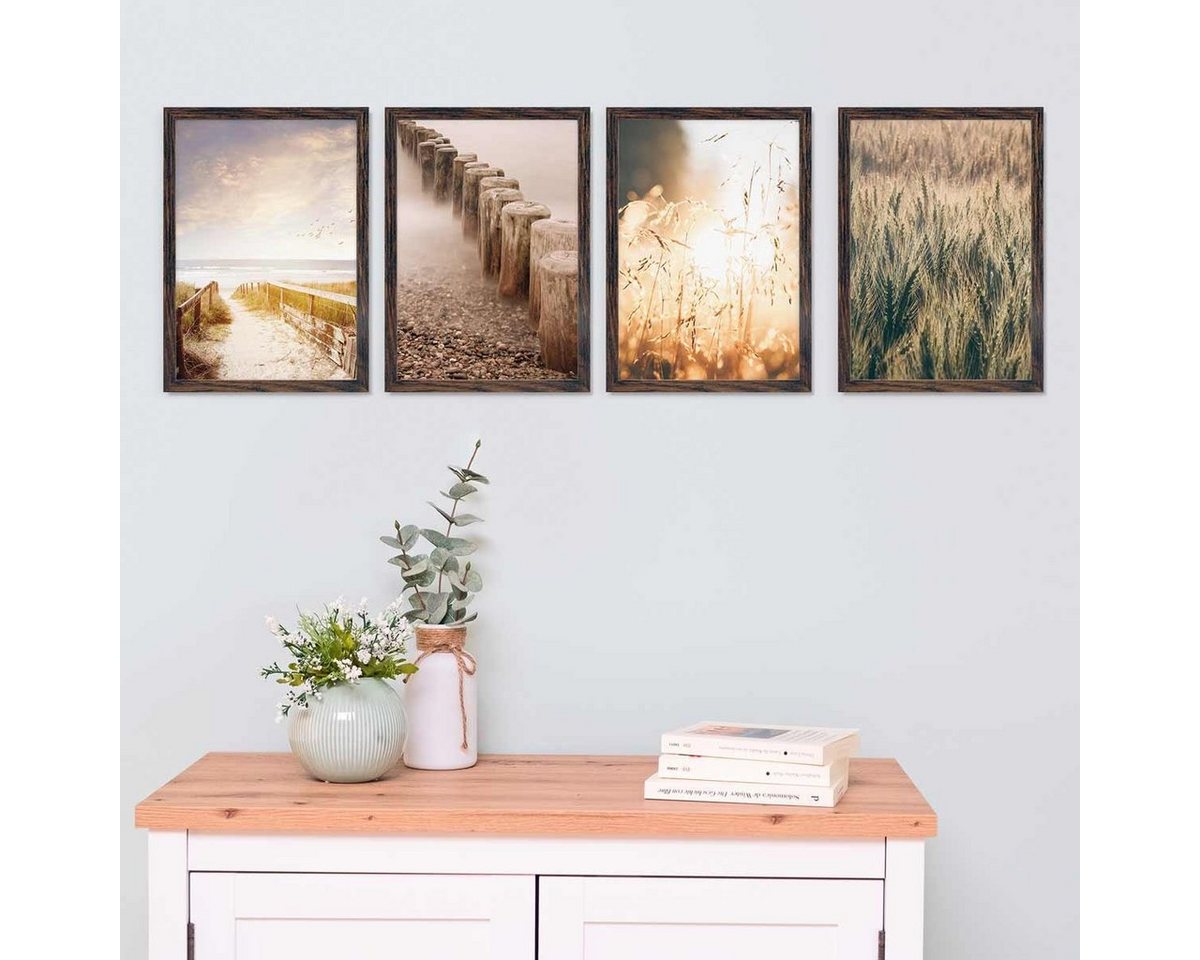 PHOTOLINI Bilderrahmen 4er Set 21x30 cm / DIN A4 Modern Schmal mit Acrylglas PHOTOLINI Bilderrahmen 4er Set 21x30 cm / DIN A4 Modern Schmal mit Acrylglas von PHOTOLINI