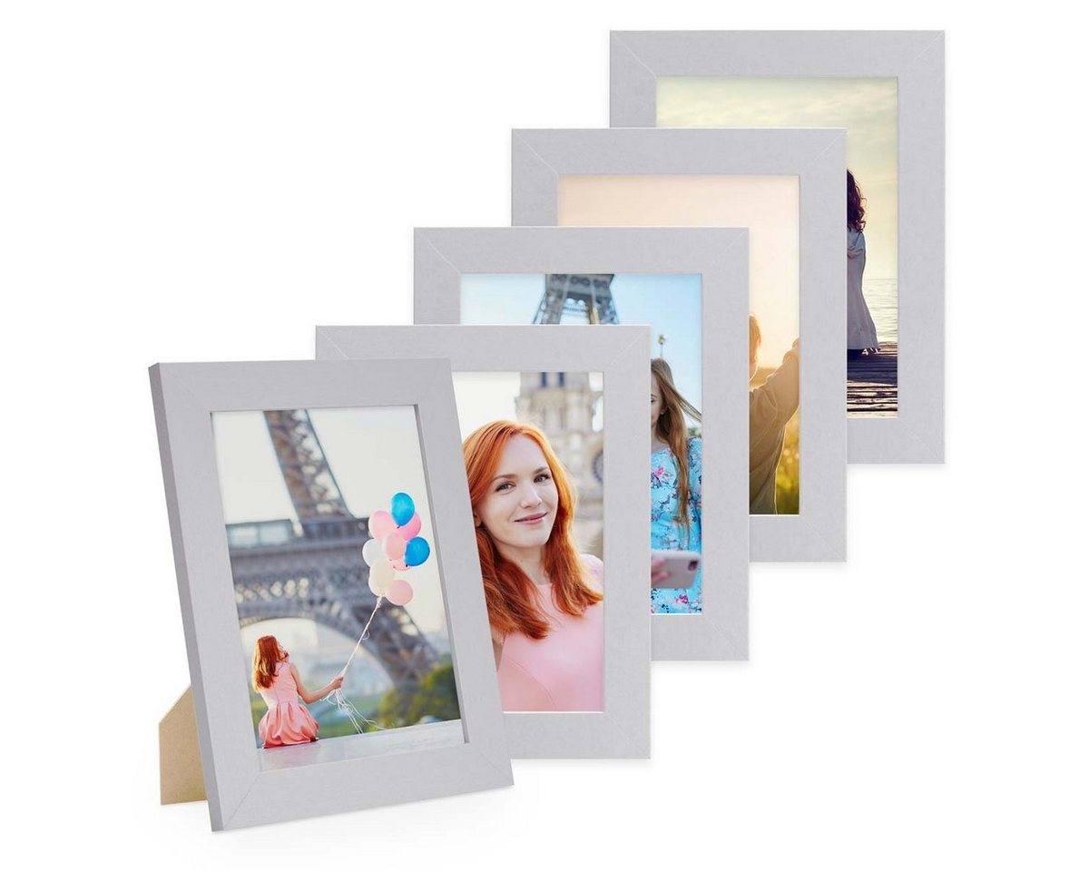PHOTOLINI Bilderrahmen 5er Set breite Rahmen, extra Zubehör, (5er Set), im modernen Stil für Ihre stilvolle Wanddekoration PHOTOLINI Bilderrahmen 5er Set breite Rahmen, extra Zubehör, (5er Set), im modernen Stil für Ihre stilvolle Wanddekoration von PHOTOLINI