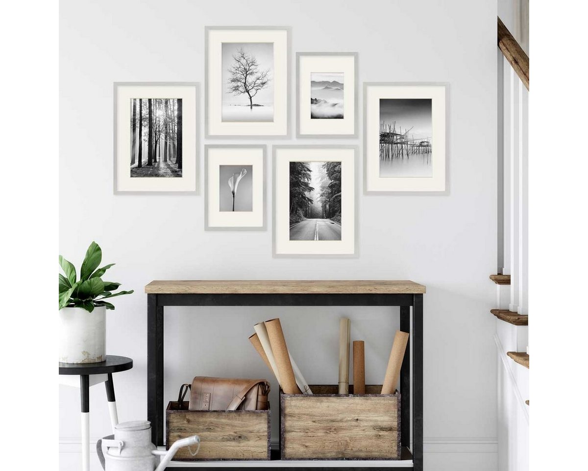 PHOTOLINI Bilderrahmen 6er Set Modern Schmal 21x30 und 30x40 cm mit Passepartout PHOTOLINI Bilderrahmen 6er Set Modern Schmal 21x30 und 30x40 cm mit Passepartout von PHOTOLINI