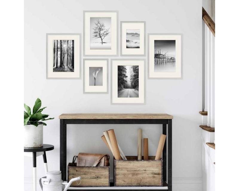 PHOTOLINI Bilderrahmen 6er Set Modern Schmal 21x30 und 30x40 cm mit Passepartout PHOTOLINI Bilderrahmen 6er Set Modern Schmal 21x30 und 30x40 cm mit Passepartout von PHOTOLINI