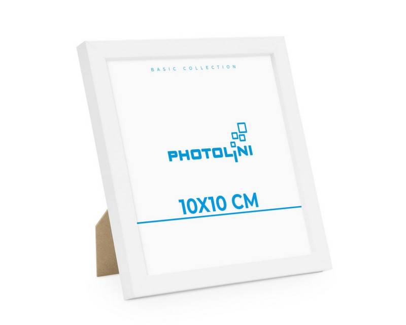 PHOTOLINI Bilderrahmen Bilderrahmen 10x10 Poster-Rahmen, zum Aufhängen & Aufstellen, (1 Rahmen), bruchsicheres Acrylglas, für Fotos & Poster von PHOTOLINI