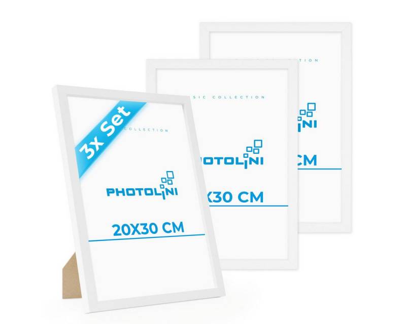 PHOTOLINI Bilderrahmen Bilderrahmen 3er Set 20x30 Poster-Rahmen, zum Aufhängen & Aufstellen, (3er Set), bruchsicheres Acrylglas, für Fotos & Poster von PHOTOLINI
