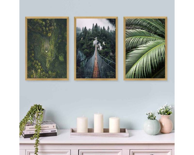 PHOTOLINI Bilderrahmen Bilderrahmen 3er Set 30x45 Poster-Rahmen, zum Aufhängen, (3er Set), bruchsicheres Acrylglas, für Fotos & Poster von PHOTOLINI