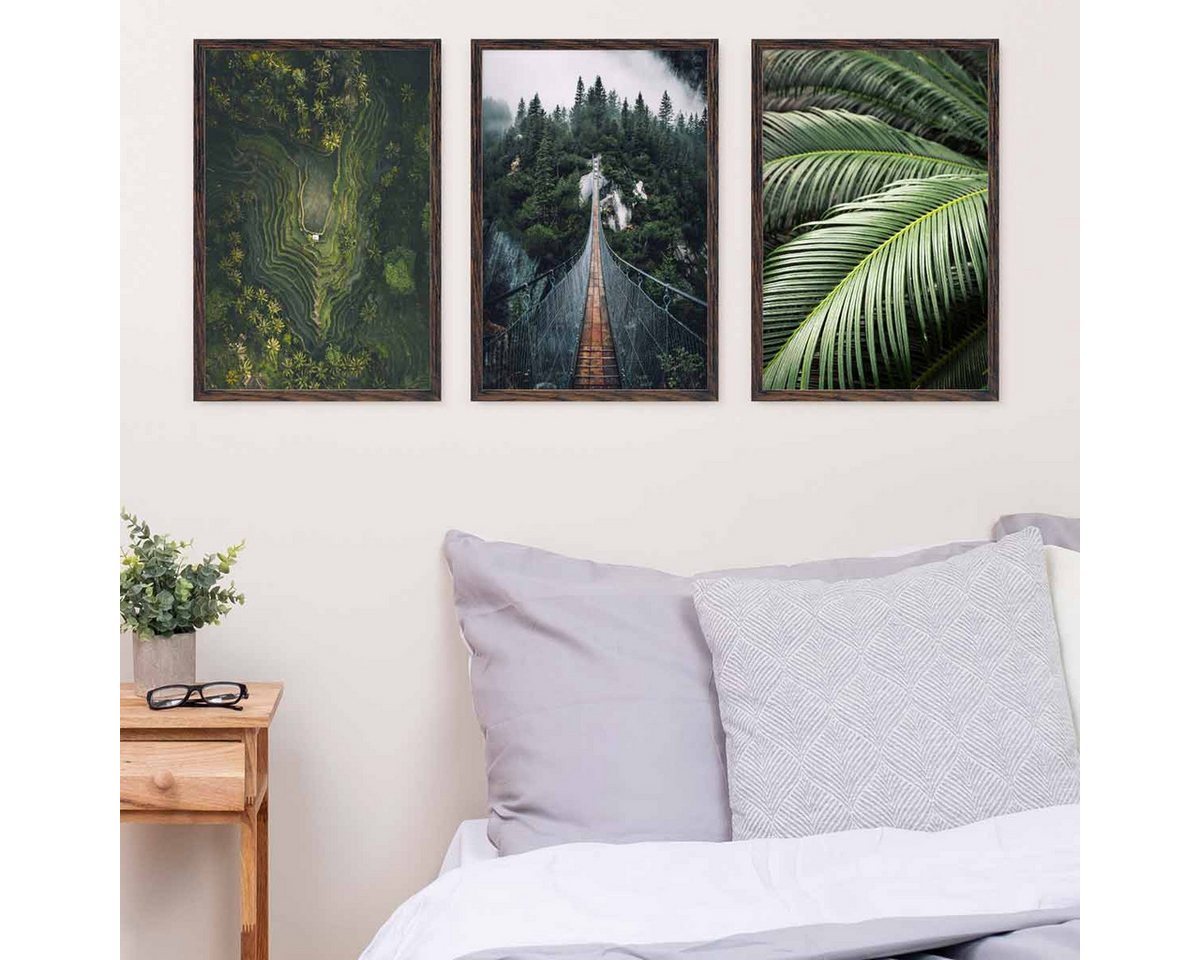PHOTOLINI Bilderrahmen Bilderrahmen 3er Set 30x45 Poster-Rahmen, zum Aufhängen, (3er Set), bruchsicheres Acrylglas, für Fotos & Poster von PHOTOLINI