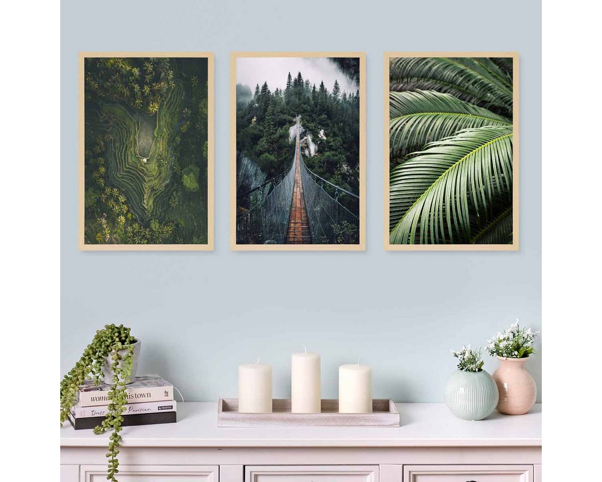 PHOTOLINI Bilderrahmen Bilderrahmen 3er Set 30x45 Poster-Rahmen, zum Aufhängen, (3er Set), bruchsicheres Acrylglas, für Fotos & Poster von PHOTOLINI
