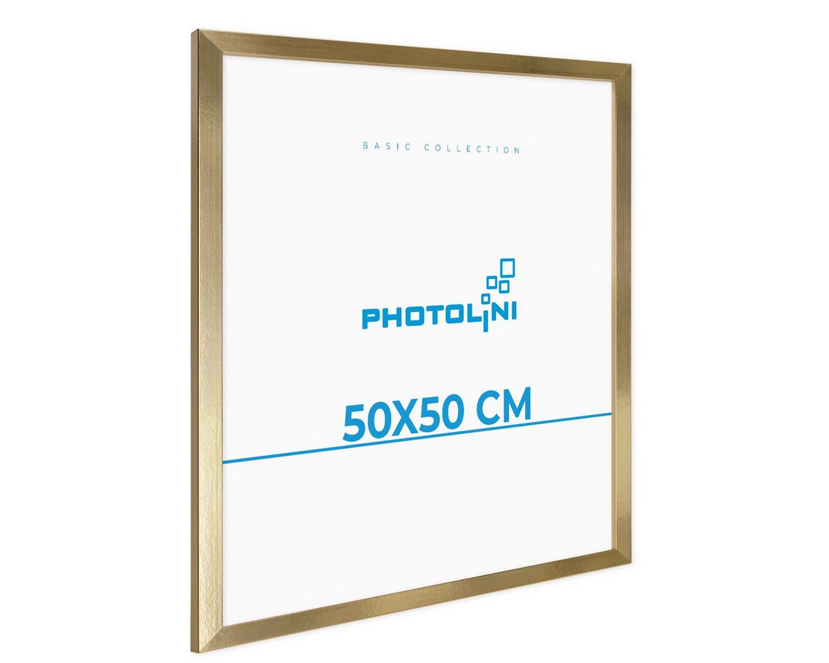 PHOTOLINI Bilderrahmen Bilderrahmen 50x50 Poster-Rahmen, zum Aufhängen, (1 Rahmen), bruchsicheres Acrylglas, für Fotos & Poster von PHOTOLINI