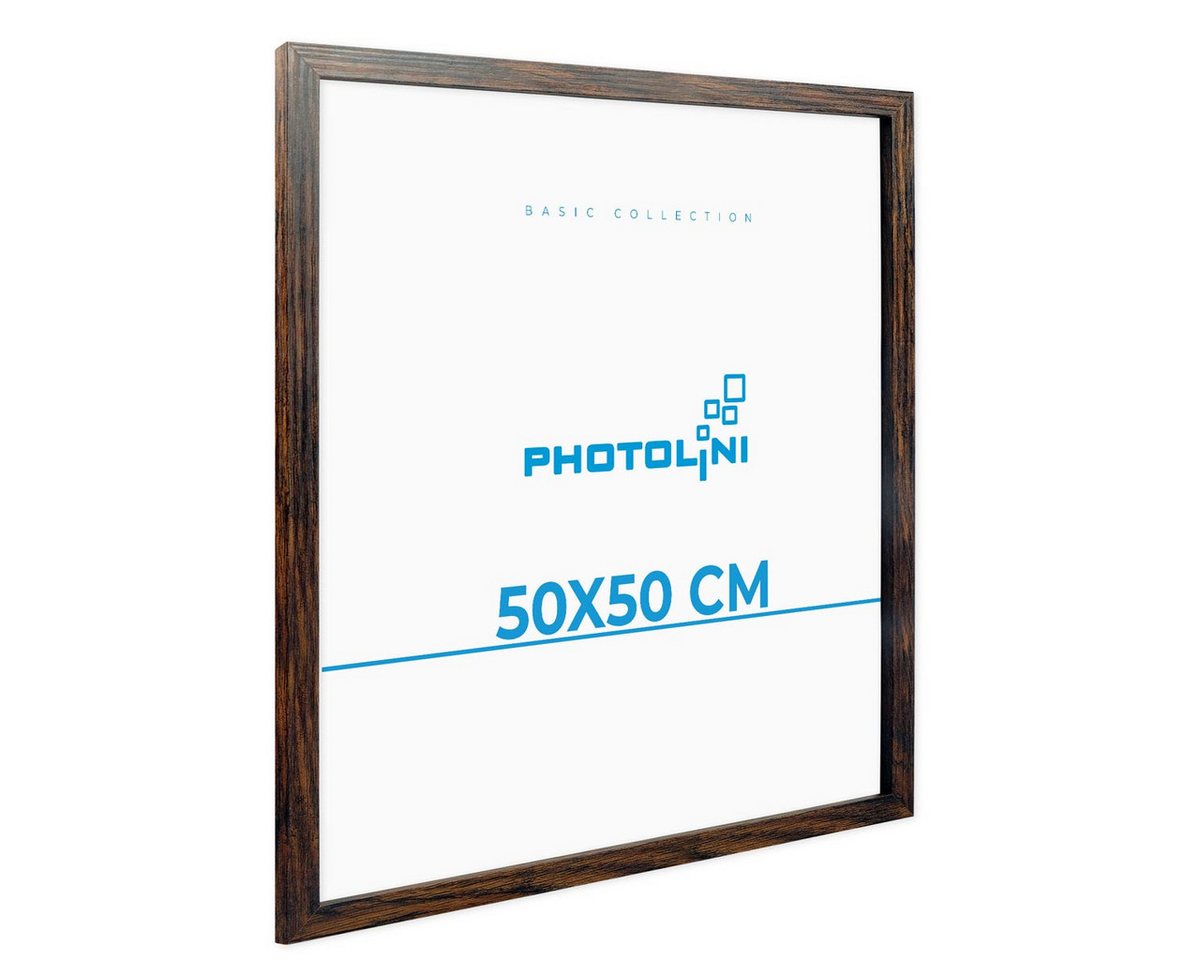 PHOTOLINI Bilderrahmen Bilderrahmen 50x50 Poster-Rahmen, zum Aufhängen, (1 Rahmen), bruchsicheres Acrylglas, für Fotos & Poster von PHOTOLINI