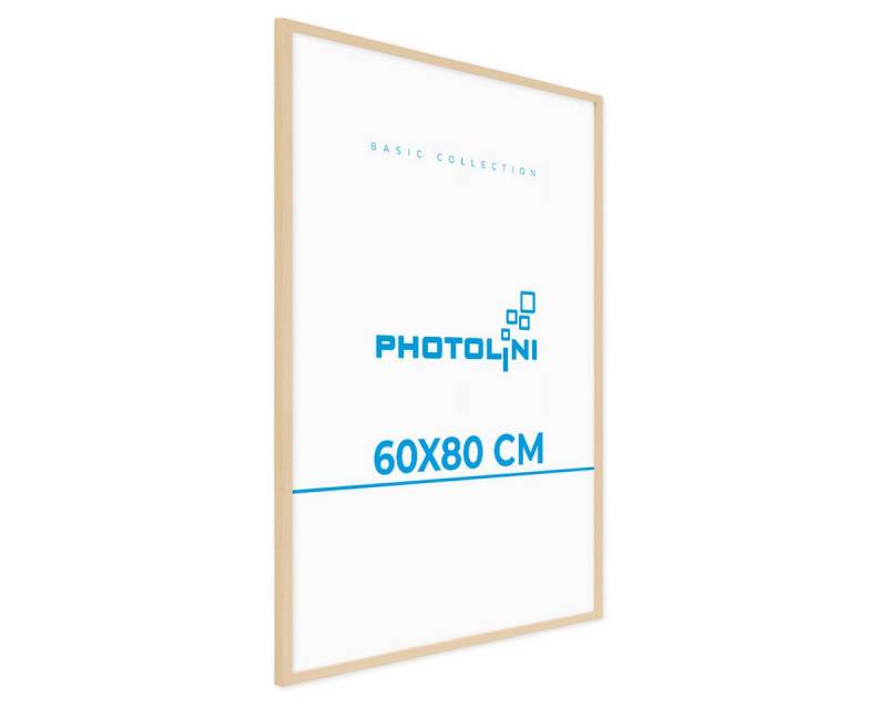 PHOTOLINI Bilderrahmen Bilderrahmen 60x80 Poster-Rahmen gross, zum Aufhängen, (1 Rahmen), bruchsicheres Acrylglas, für Fotos & Poster von PHOTOLINI