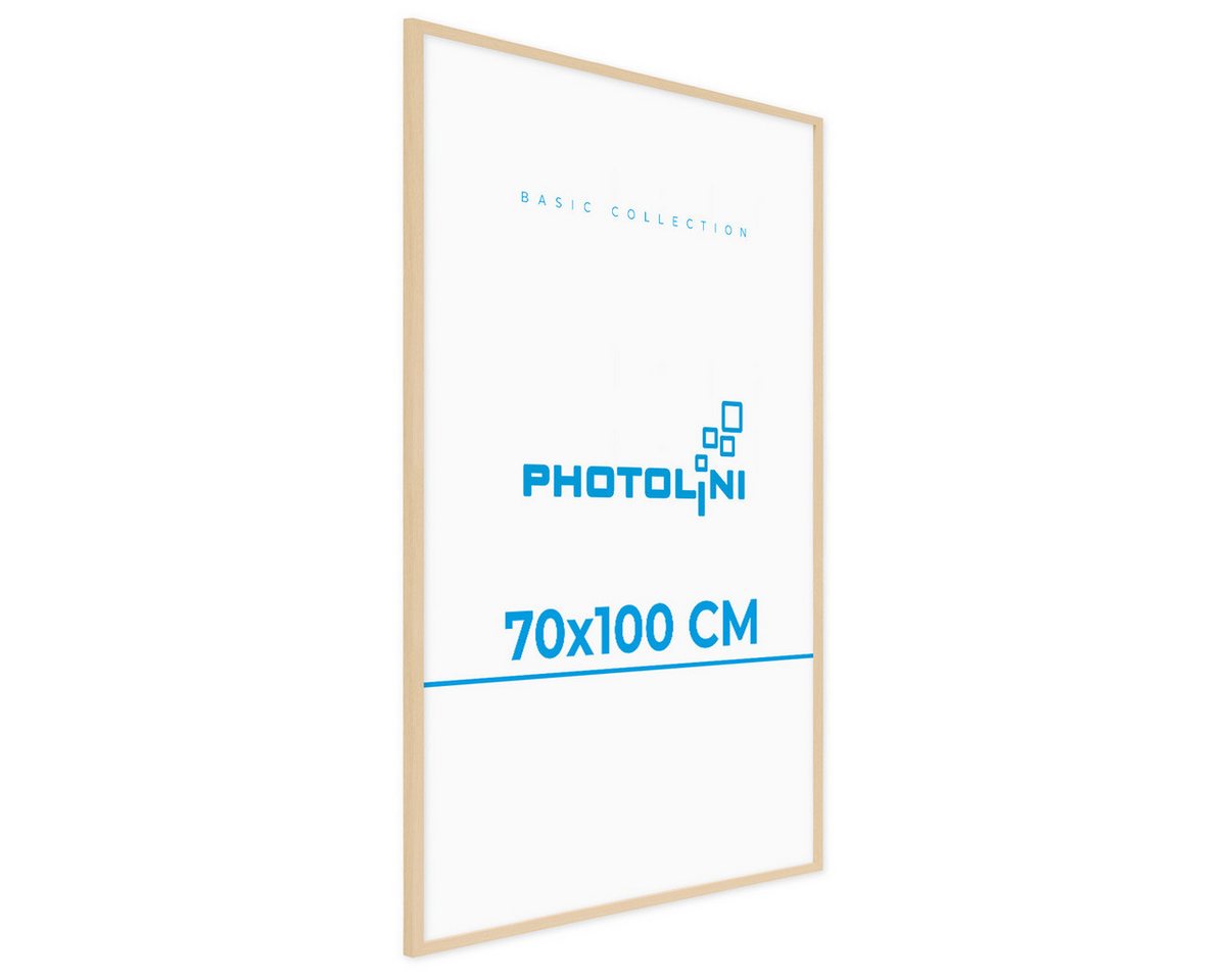 PHOTOLINI Bilderrahmen Bilderrahmen 70x100 Poster-Rahmen gross, zum Aufhängen, (1 Rahmen), bruchsicheres Acrylglas, für Fotos & Poster von PHOTOLINI