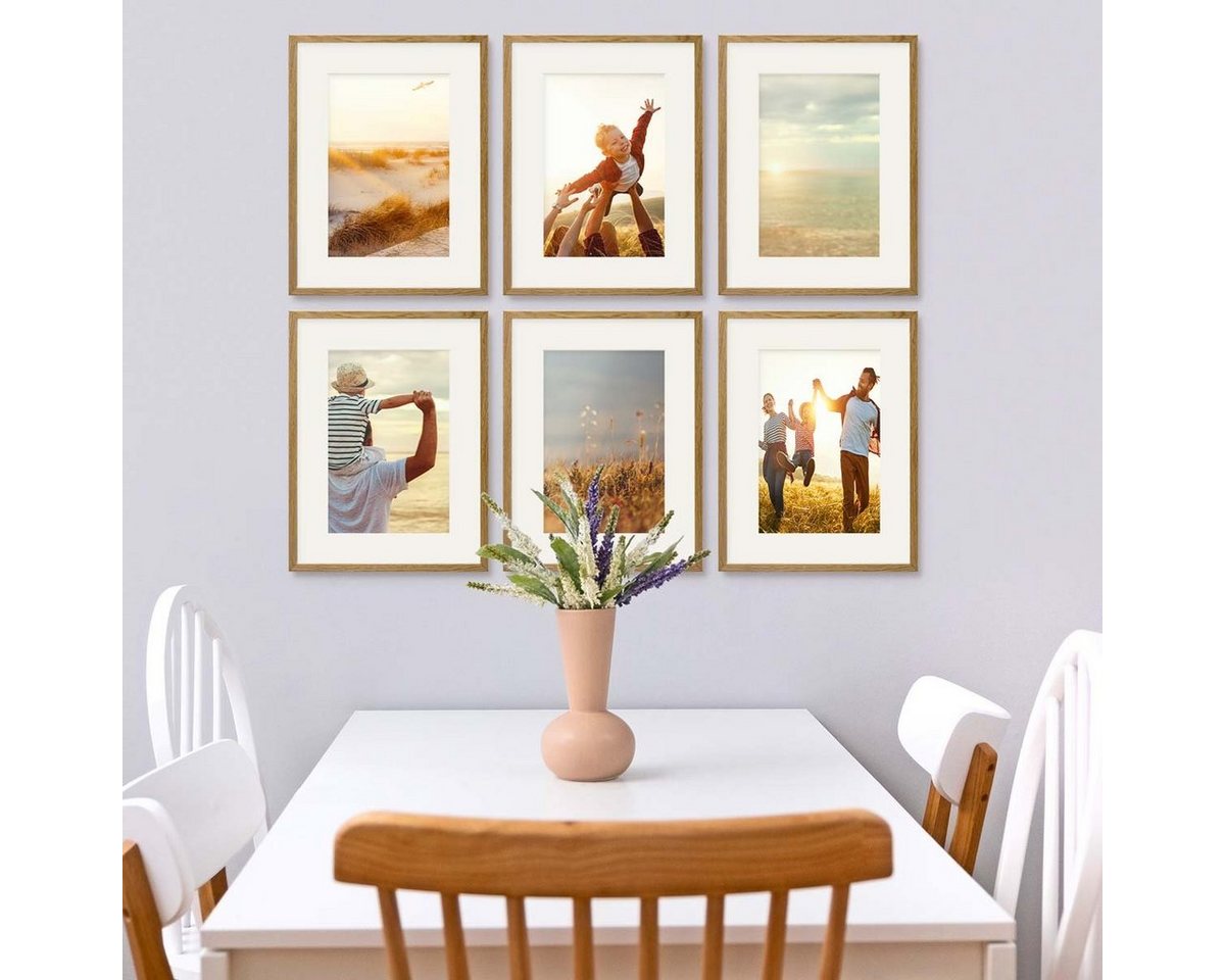 PHOTOLINI Bilderrahmen Echtholz 6er Set 30x40 cm mit Passepartout mit Acrylglas PHOTOLINI Bilderrahmen Echtholz 6er Set 30x40 cm mit Passepartout mit Acrylglas von PHOTOLINI